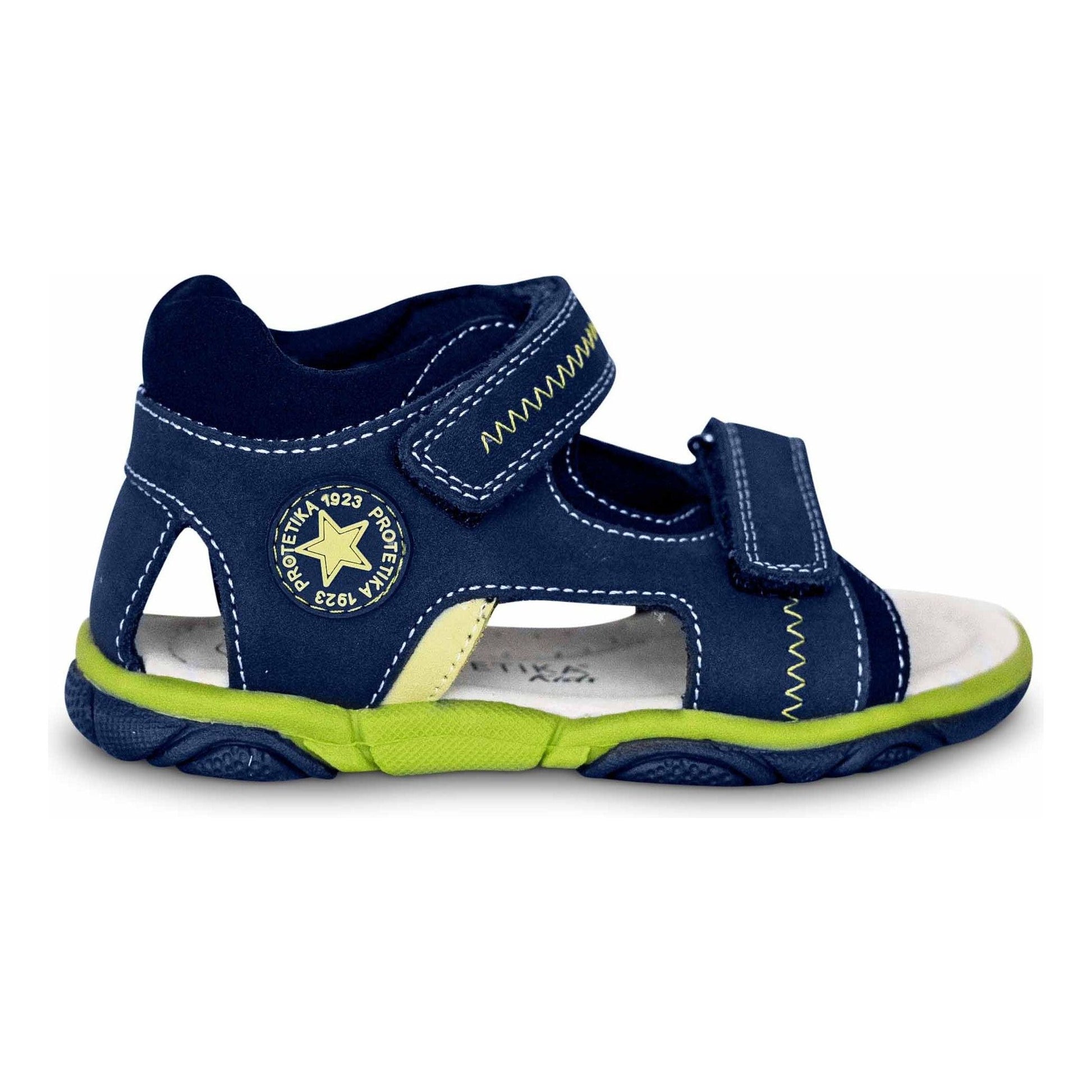 Arch supporting leather sandals for toddler boys