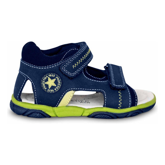 Arch supporting leather sandals for toddler boys