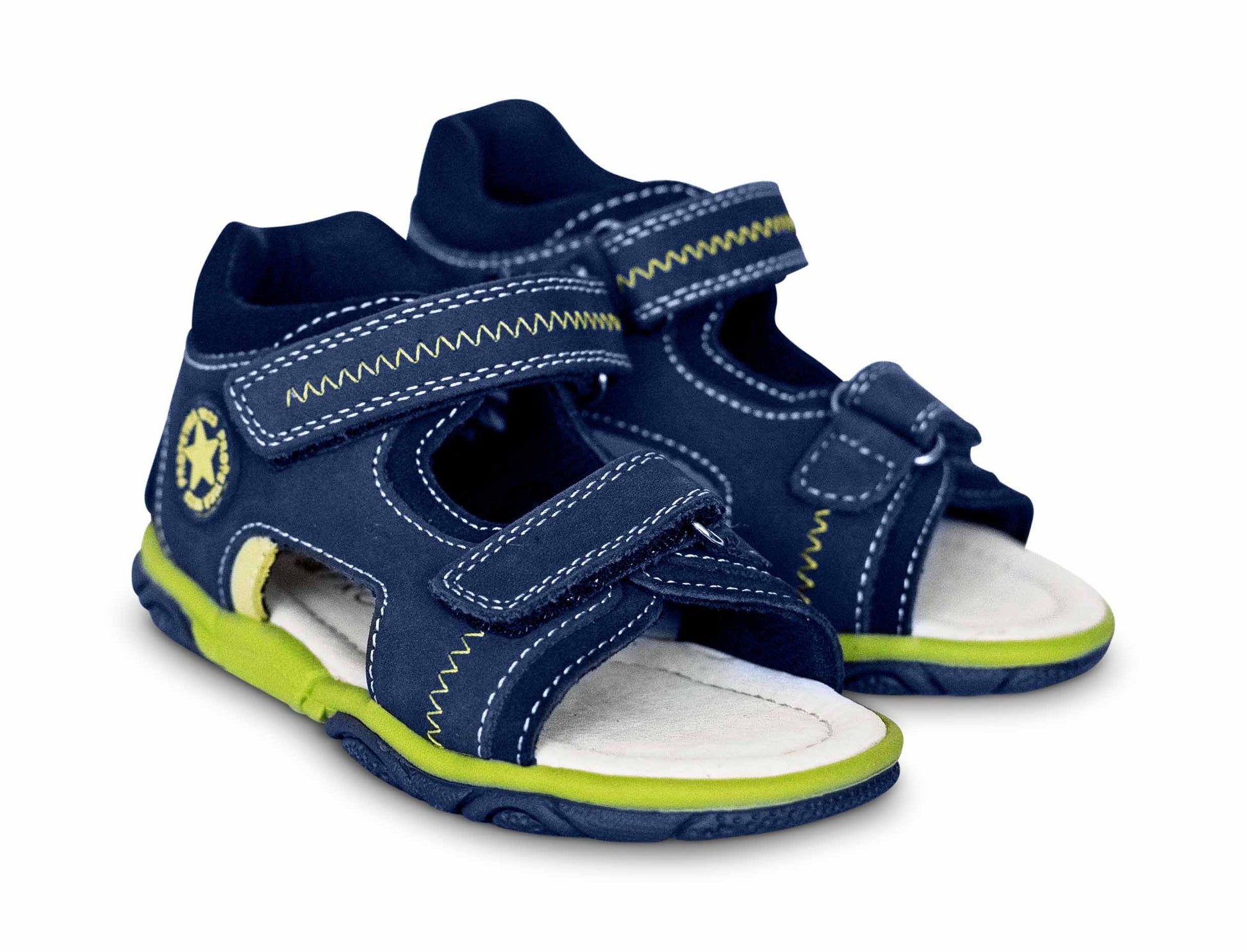 Open toe arch support leather sandals for first walkers