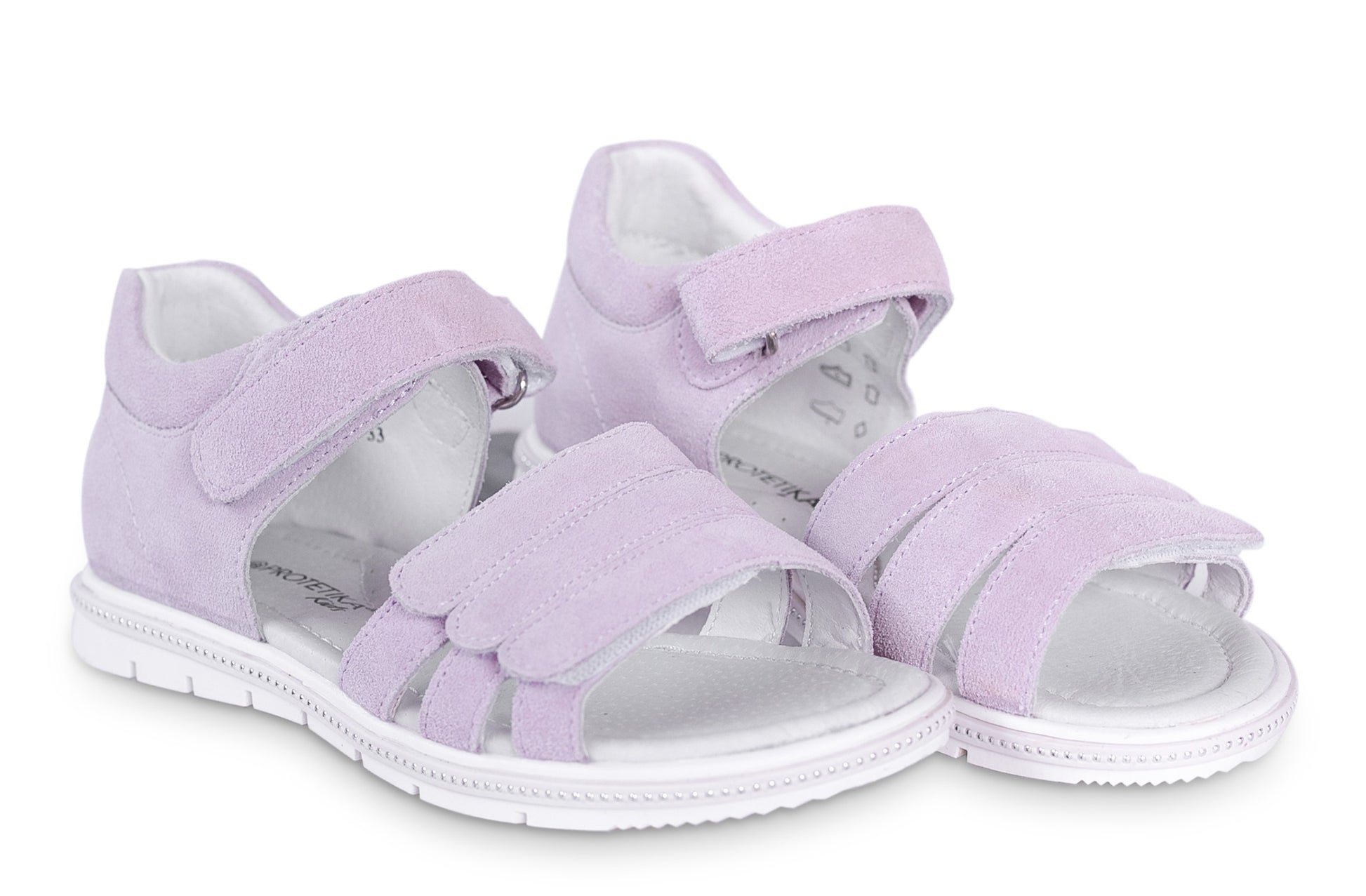 Sandals for older girls with a firm heel counter and an arch support