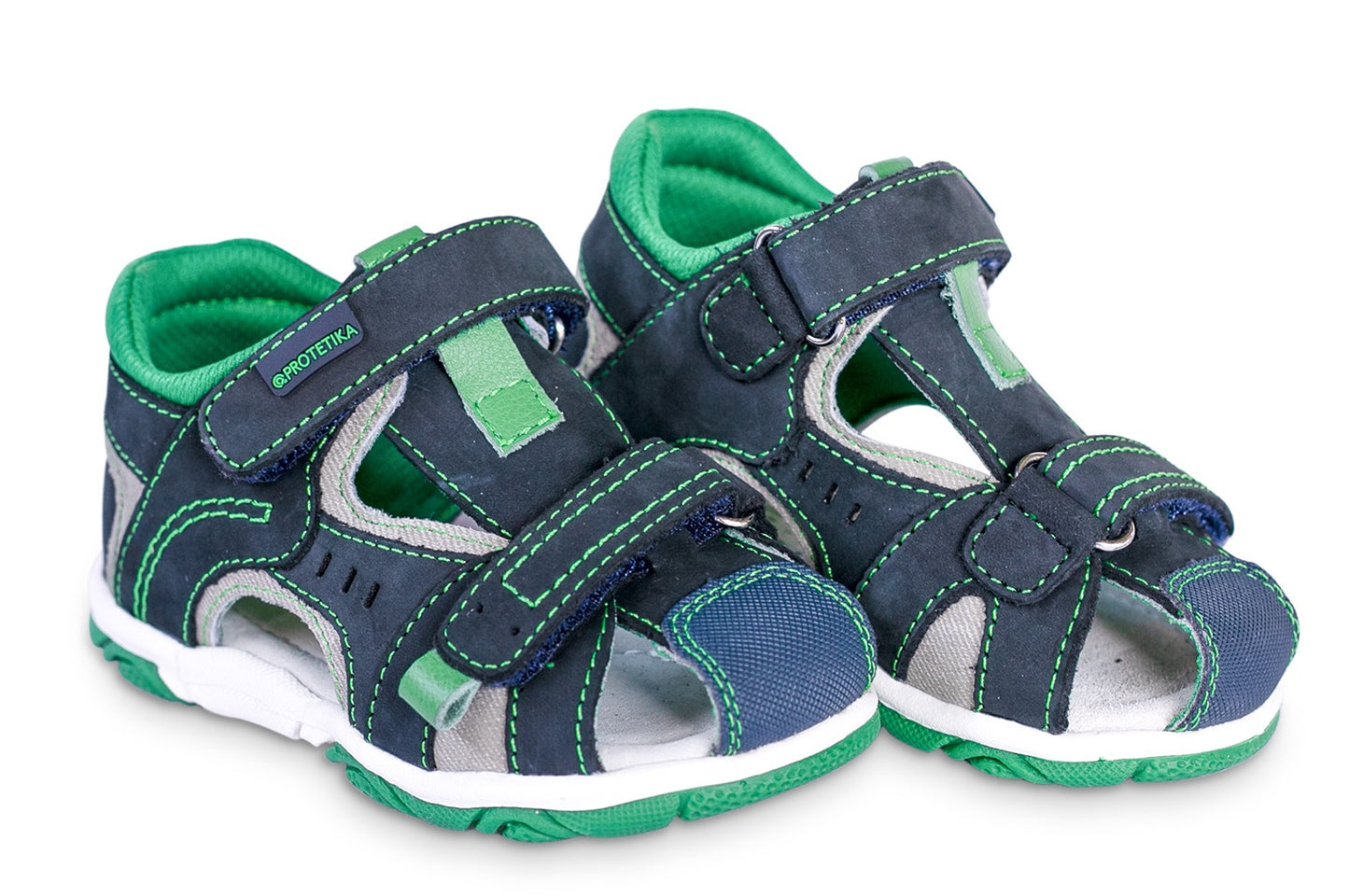 LORENZO green toddler boy arch support sandals - feelgoodshoes.ae