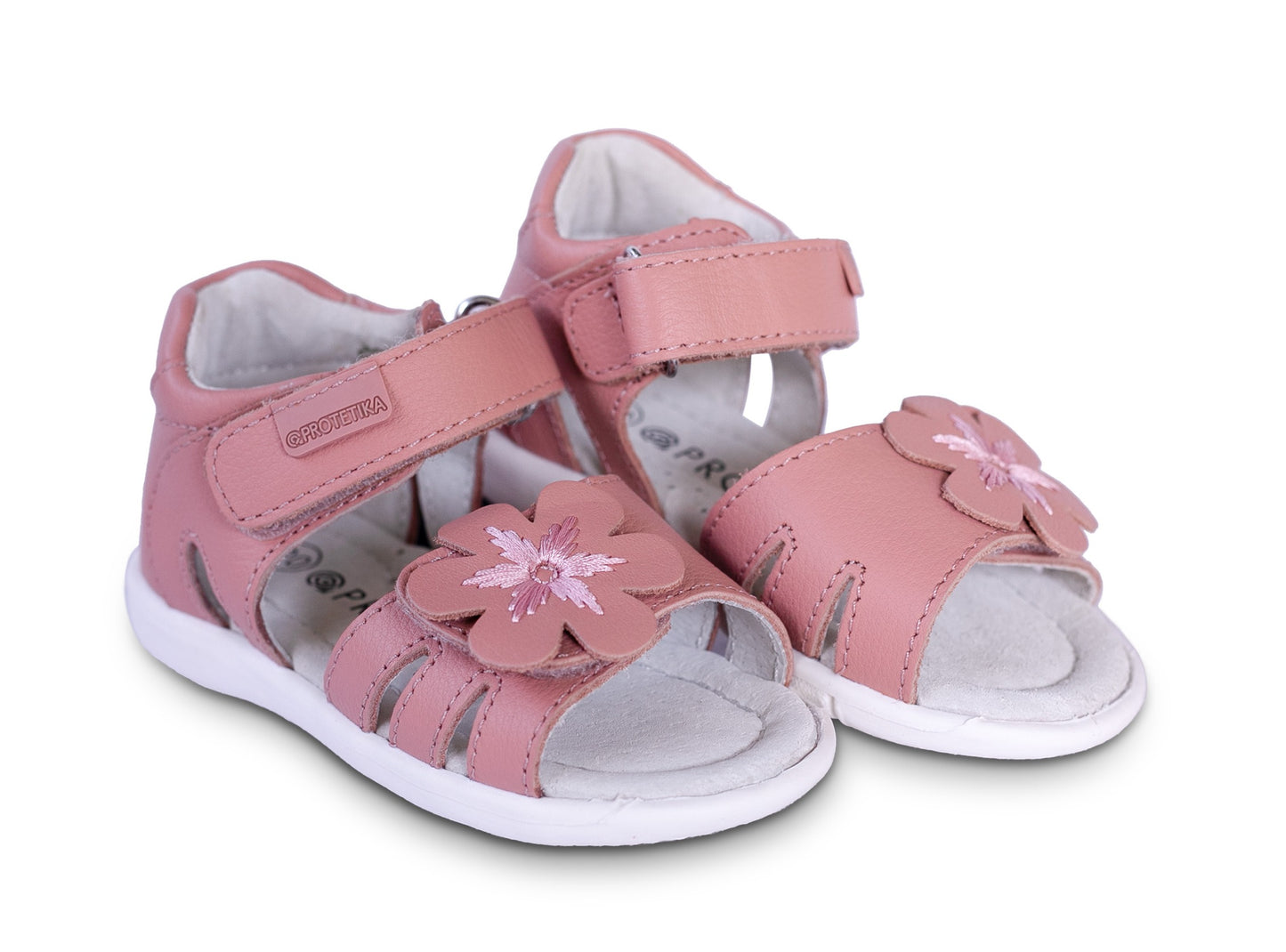 Open toe sandals with firm heels by Protetika, import from Europe.