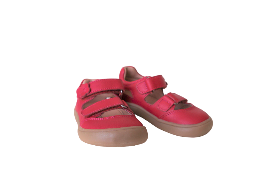 barefoot TERY red girls sneakers (narrow)