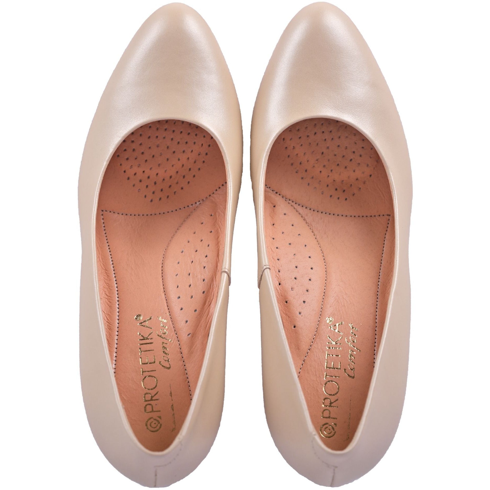 ARCHIE beige women heel pump shoes - feelgoodshoes.ae
