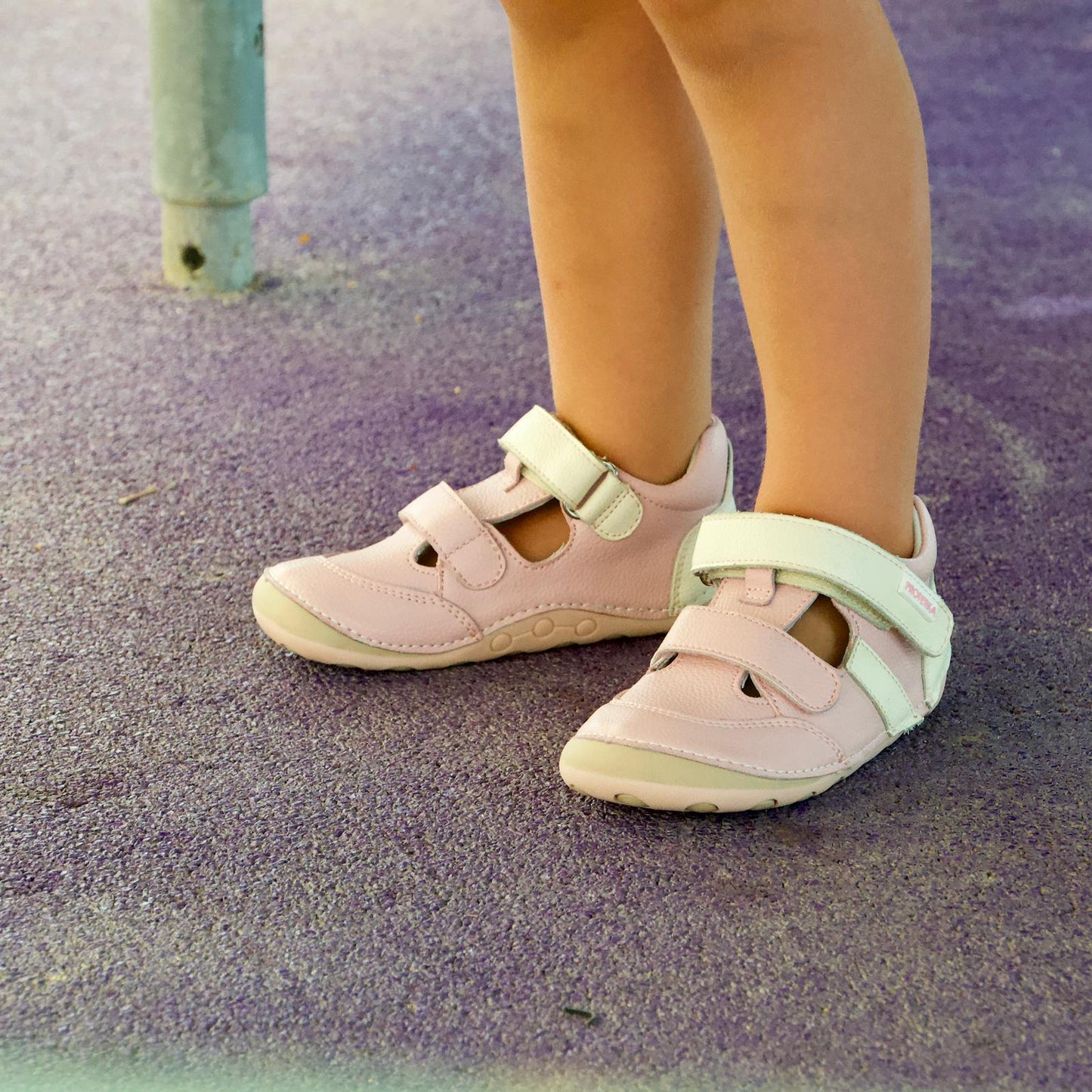 barefoot FLIP pink toddler girl sneakers (wide)