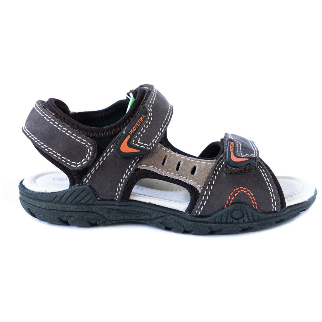 Last piece in size EU 31, brown anatomically shaped sandals for older boys