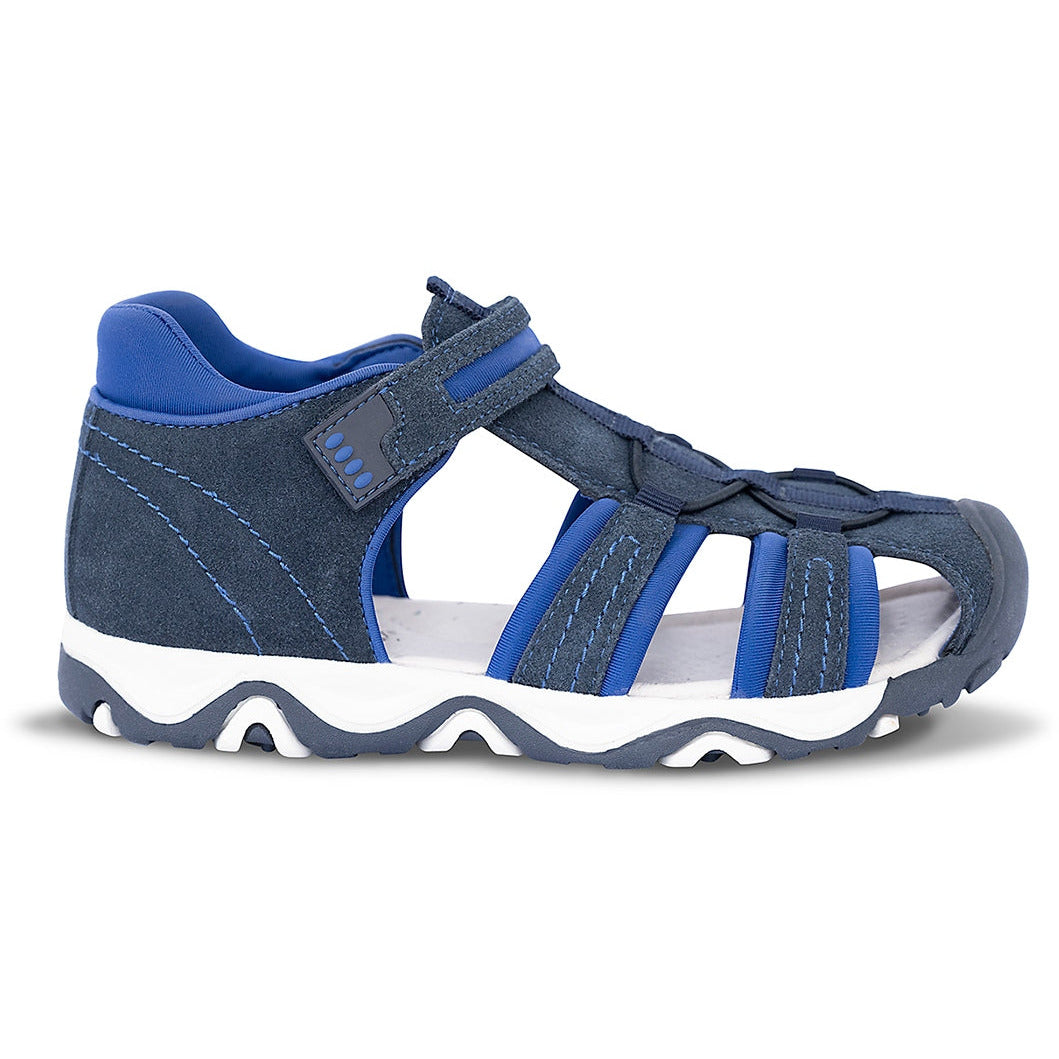 Dark blue sandals for older boys with arch supports