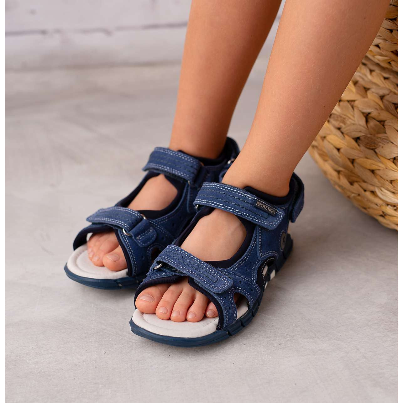 SEDRIK denim older boys arch support sandals - feelgoodshoes.ae