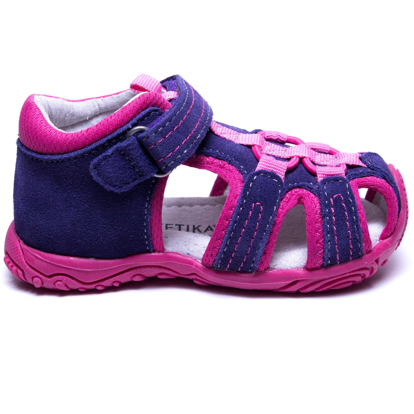 Arch supporting leather sandals for small girls