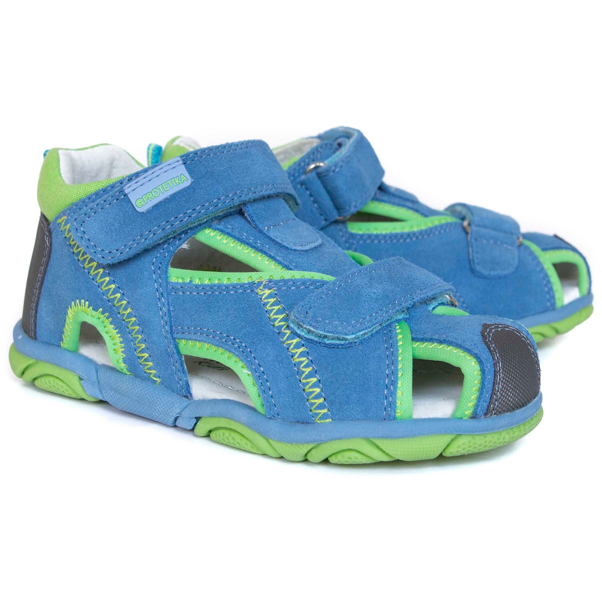 STOLER blue toddler boy arch support sandals - feelgoodshoes.ae