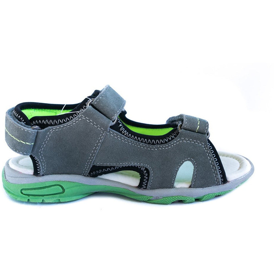 Open toe and heel sandals for big boys, with arch support