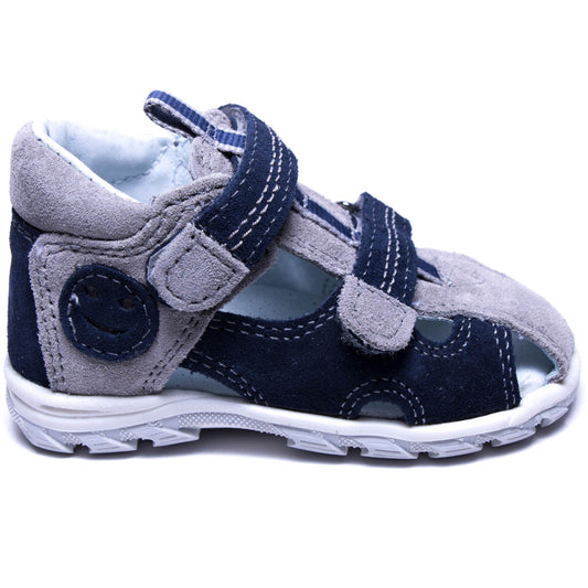 orthopedic toddler boy sandals: T102: color blue grey - feelgoodshoes.ae
