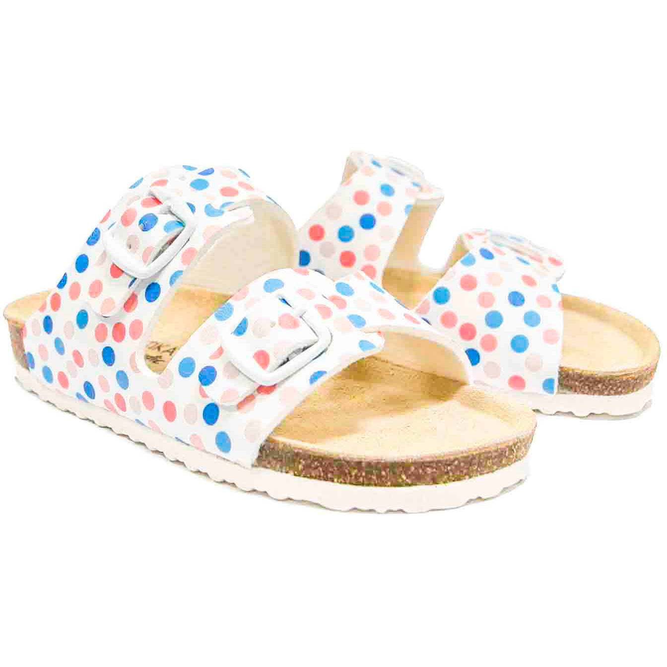 orthotic older girls sandals : T94: polka dots - feelgoodshoes.ae