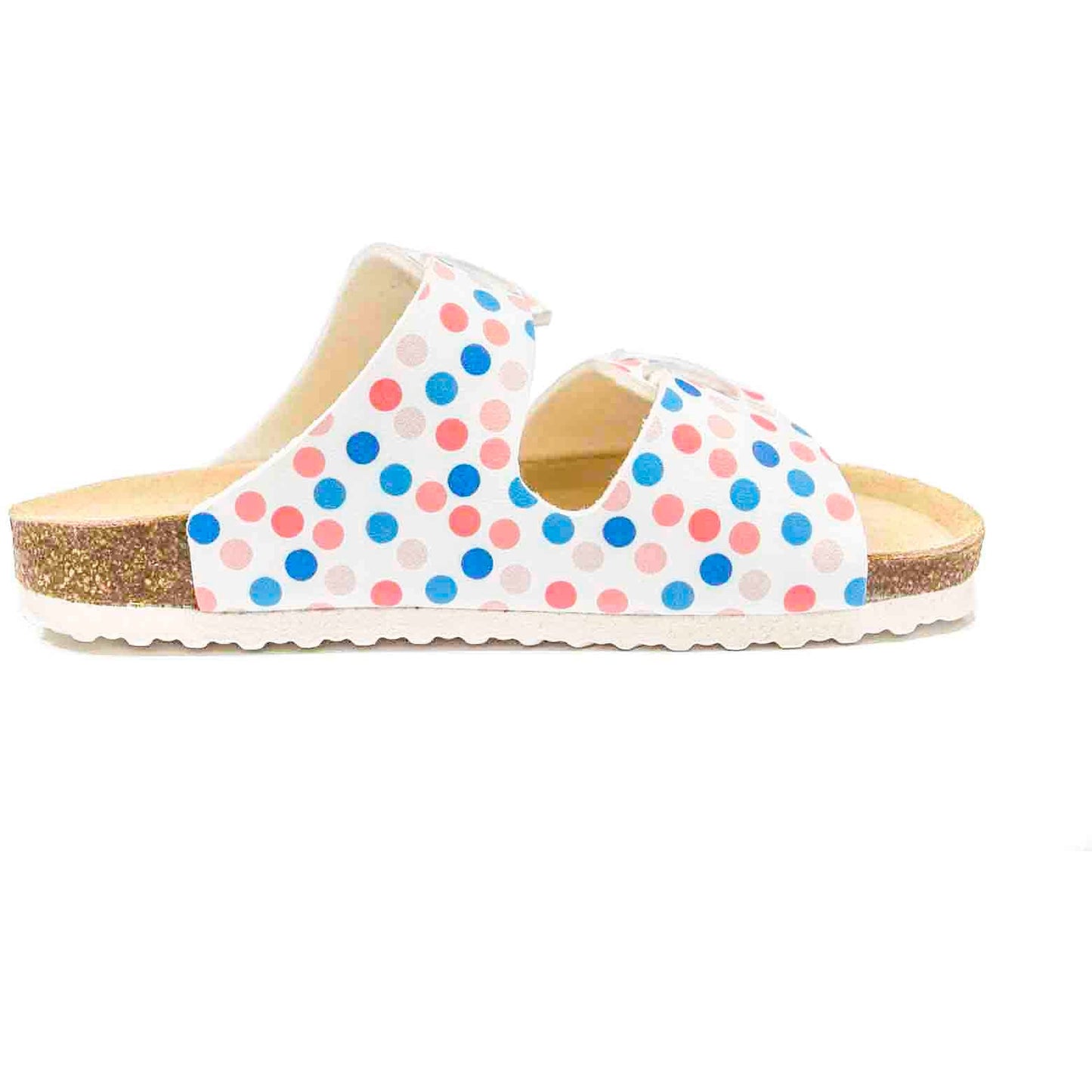 Polka dots high arch cork orthopedic sandals for girls