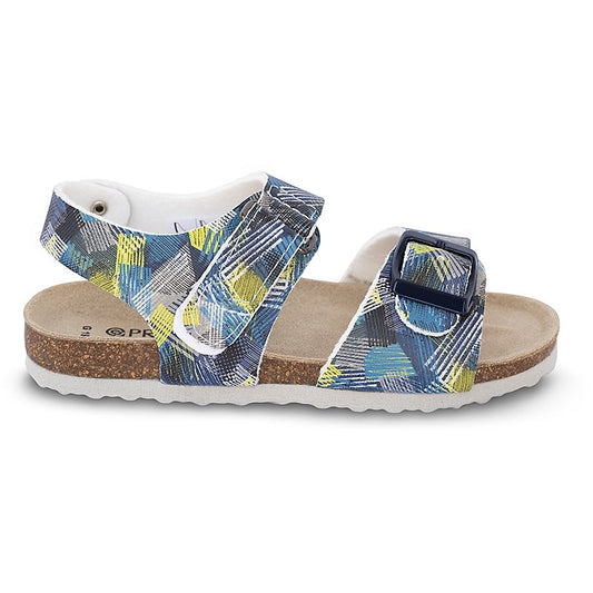 orthotic older girls/boys sandals : T97: blue green yellow - feelgoodshoes.ae