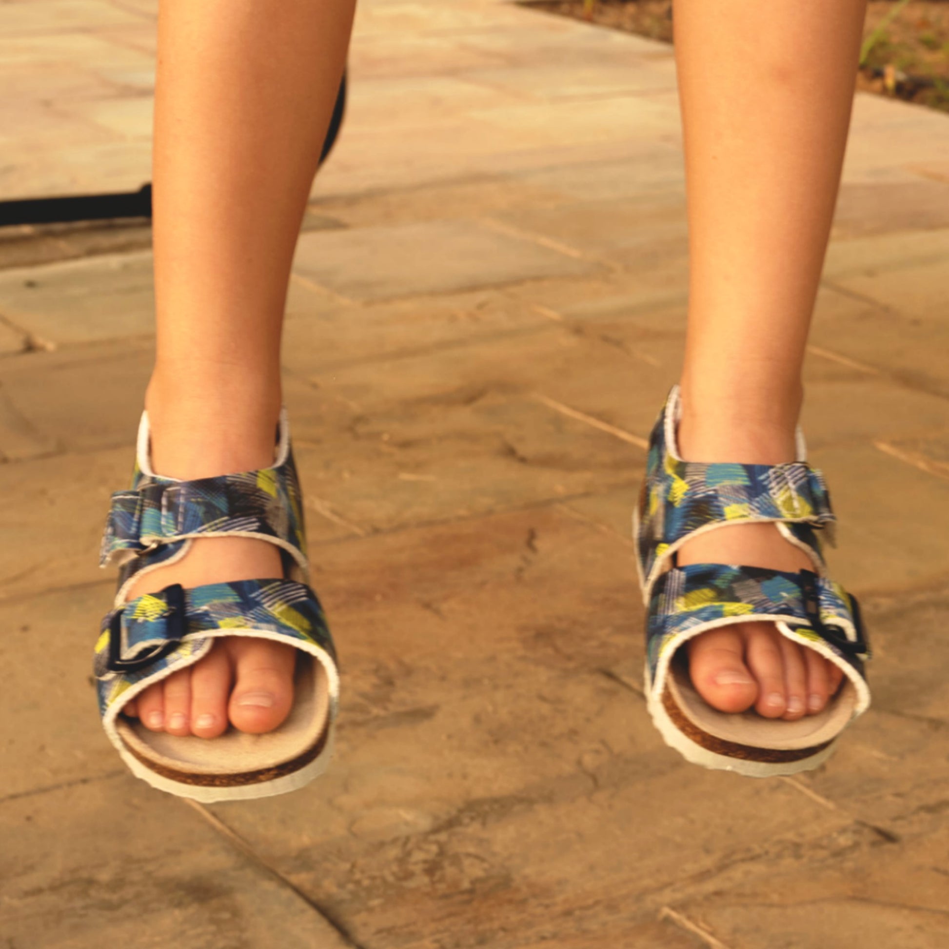 Stylish cork orthotic sandals for boys with a cork sole