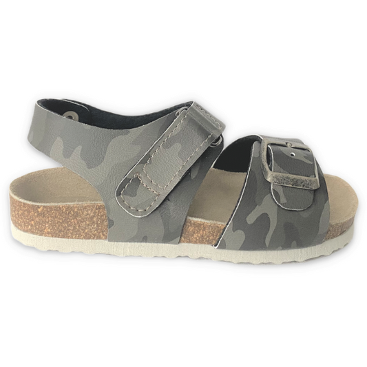 orthopedic older girls/boys sandals : T97: grey camouflage - feelgoodshoes.ae