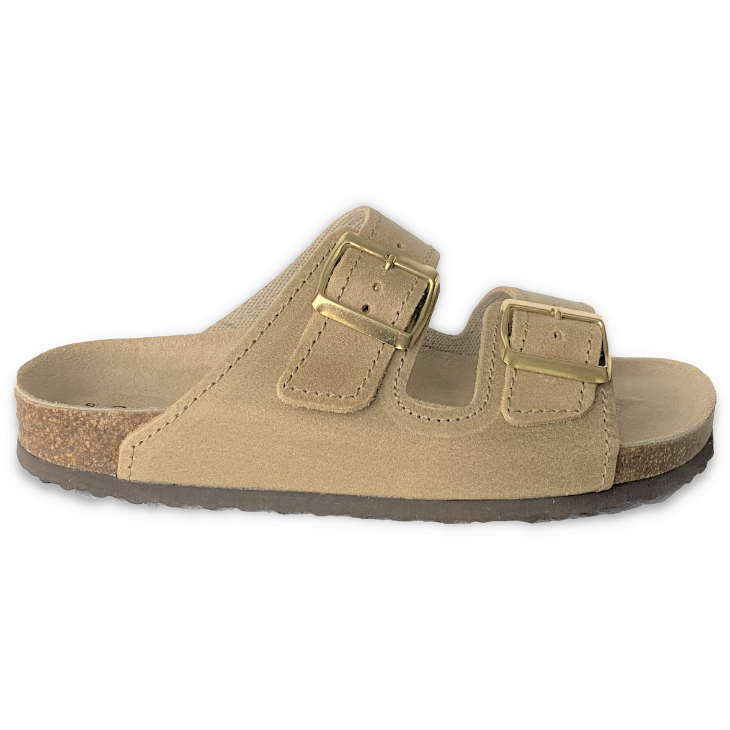 Beige cork orthopedic sandals for women