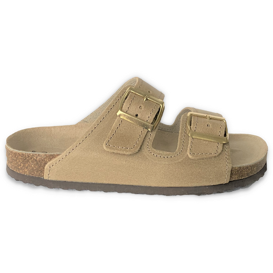 Beige cork orthopedic sandals for women
