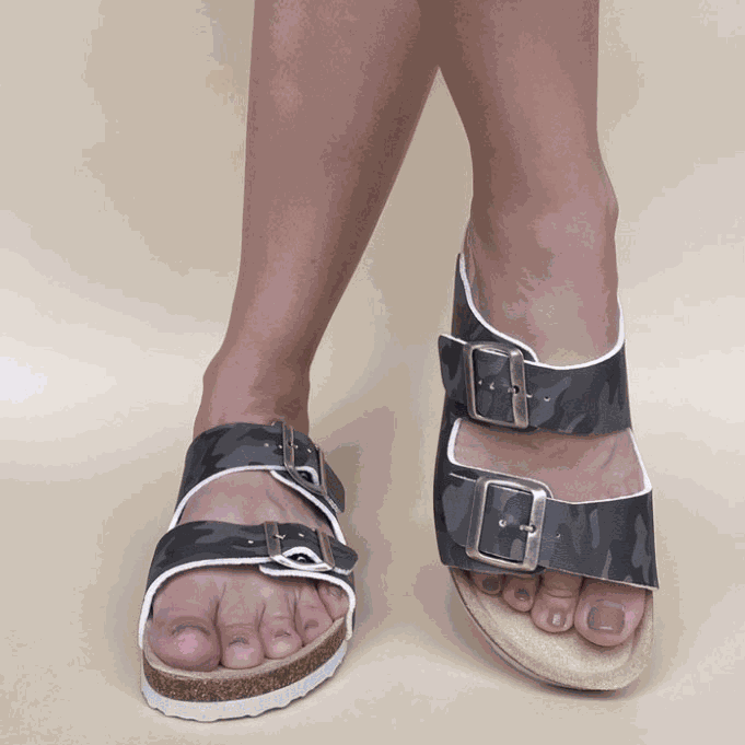 Shoes for flat feet - grey camouflage