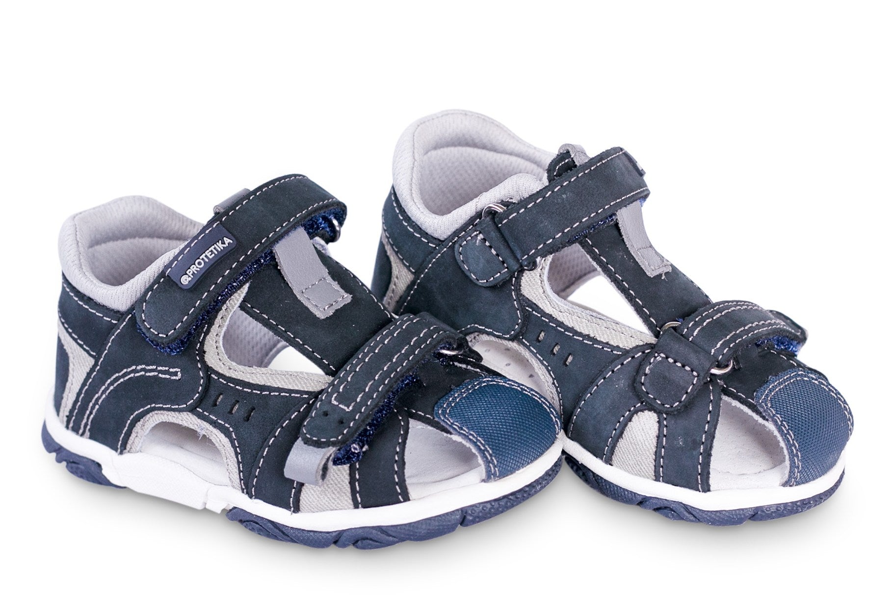 LORENZO grey toddler boy arch support sandals - feelgoodshoes.ae