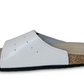 Protetika brand black and white sandals with a deep heel cup