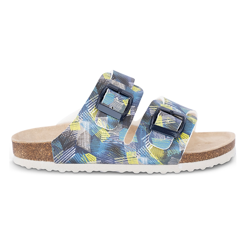 orthotic older girls/boys sandals : T94: blue green yellow - feelgoodshoes.ae