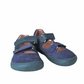 Blue genuine suede leather sneakers for small boys