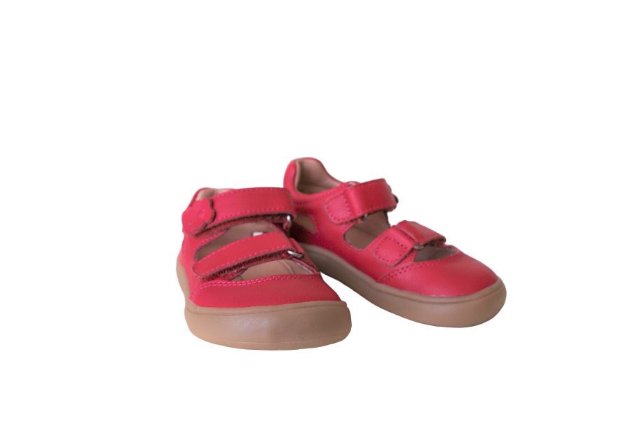 barefoot TERY red girls sneakers (narrow) - feelgoodshoes.ae