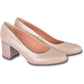 ARCHIE Beige Women's Heel Pumps - Elegant Leather Shoes
