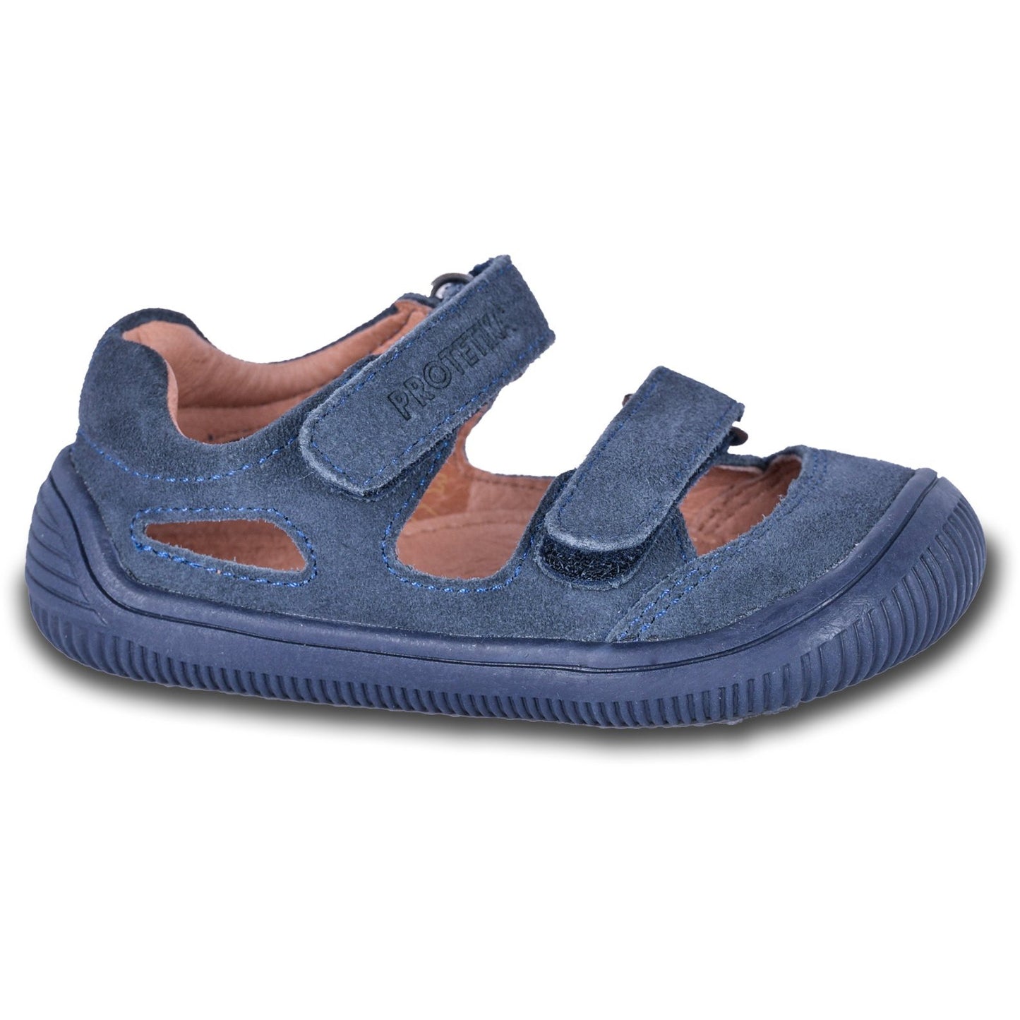 Barefoot sneakers BERG marine for toddler boys from Protetika brand.