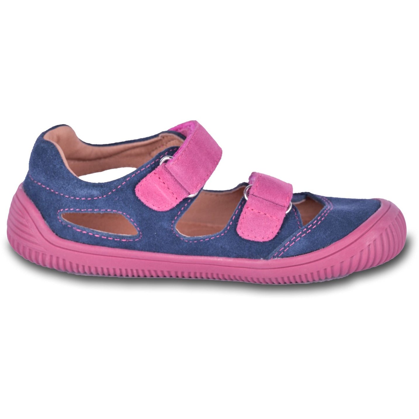 barefoot BERG pink blue girls sneakers (narrow)