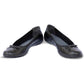 Black Leather Ballet Flats - Comfortable Women's Shoes