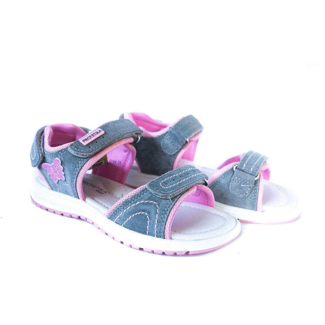 HOLY grey older girls arch support sandals - feelgoodshoes.ae