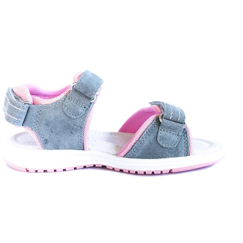 Suede leather sandals with an arch support to help stimulate your daughter's foot arch for a proper development.