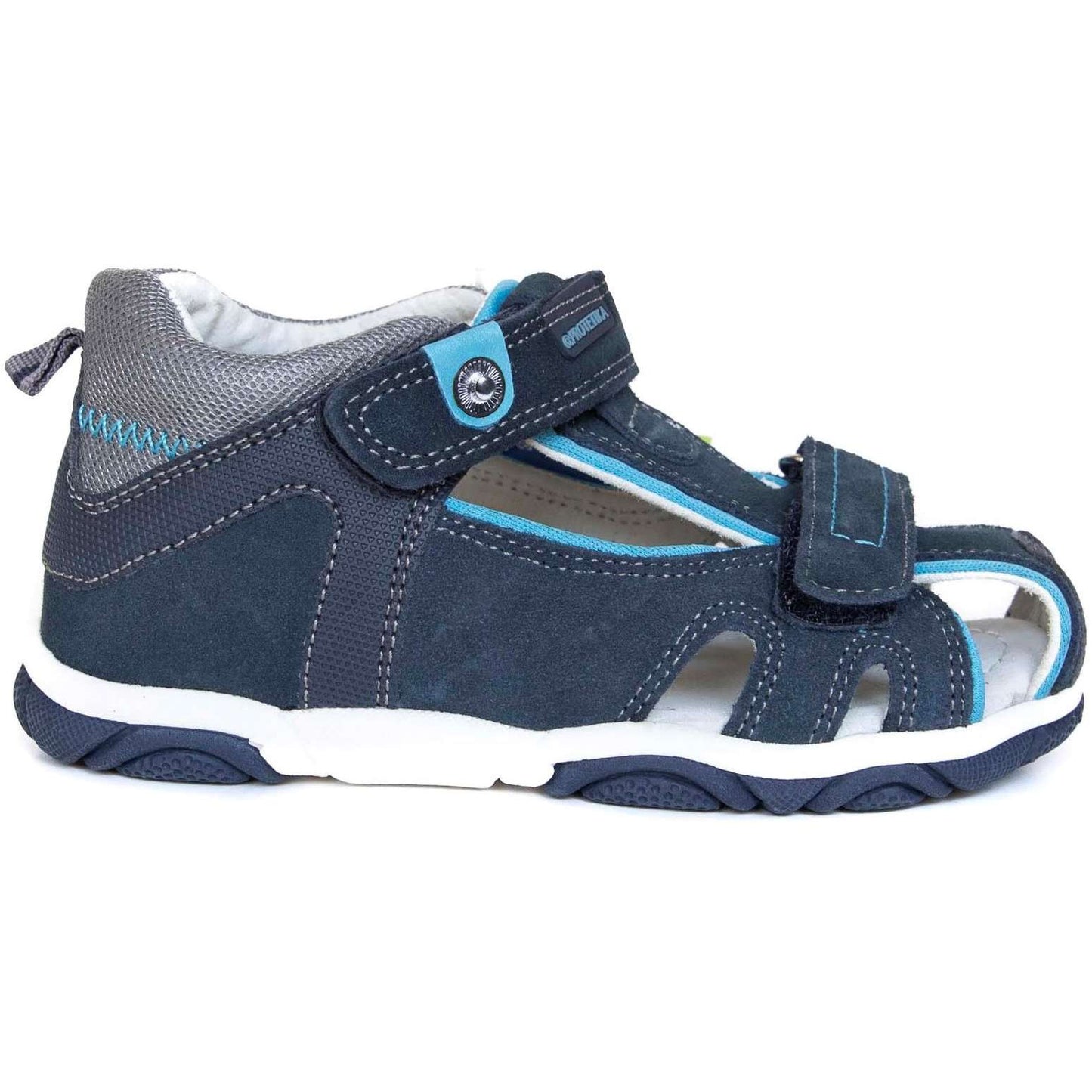 REAL blue toddler boy arch support sandals - feelgoodshoes.ae