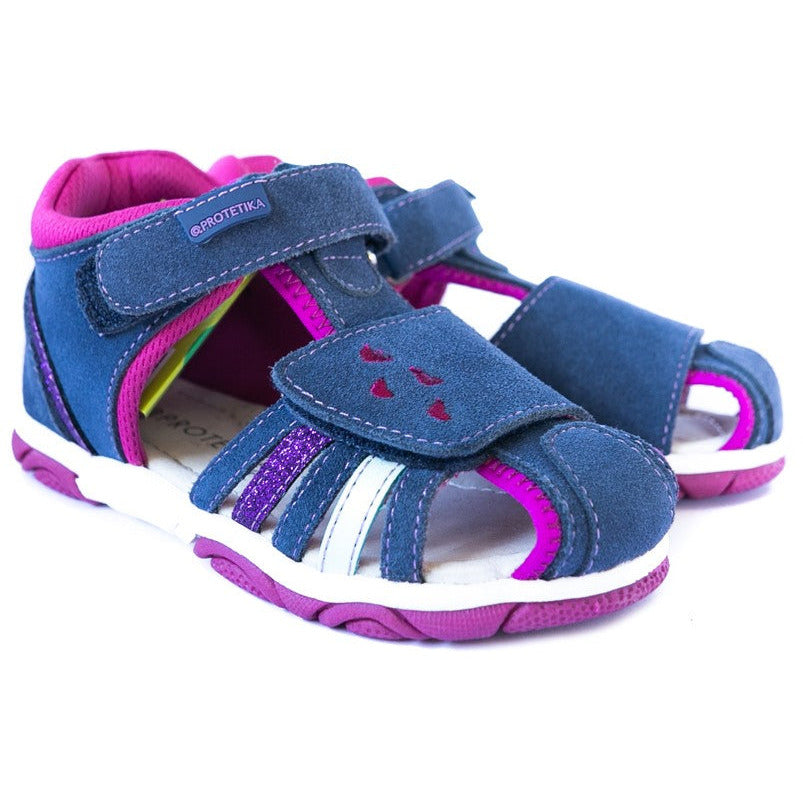 SANDRA navy toddler girl arch support sandals - feelgoodshoes.ae