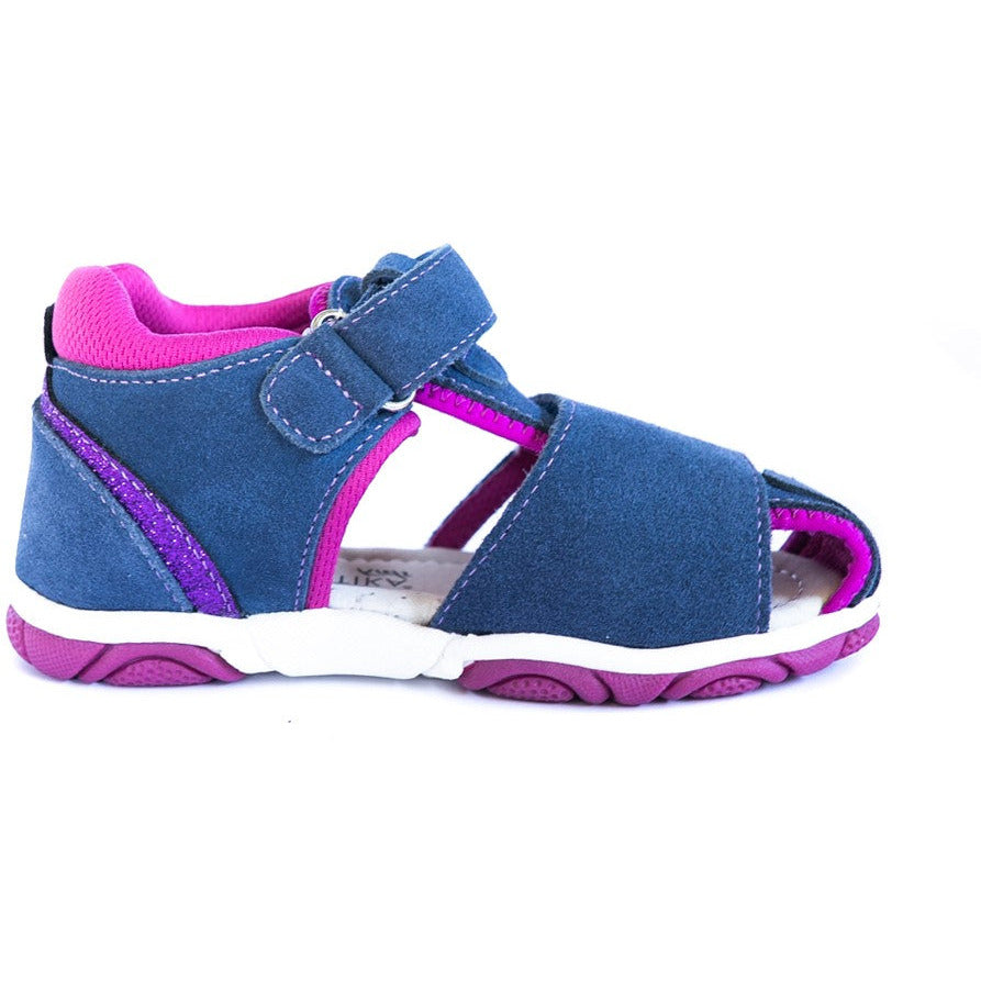 SANDRA navy toddler girl arch support sandals - feelgoodshoes.ae