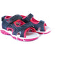 Stylish grey sandals with arch support and open heel counter