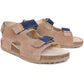 Anatomically shaped, high arch support and deep heel cup cork sandals