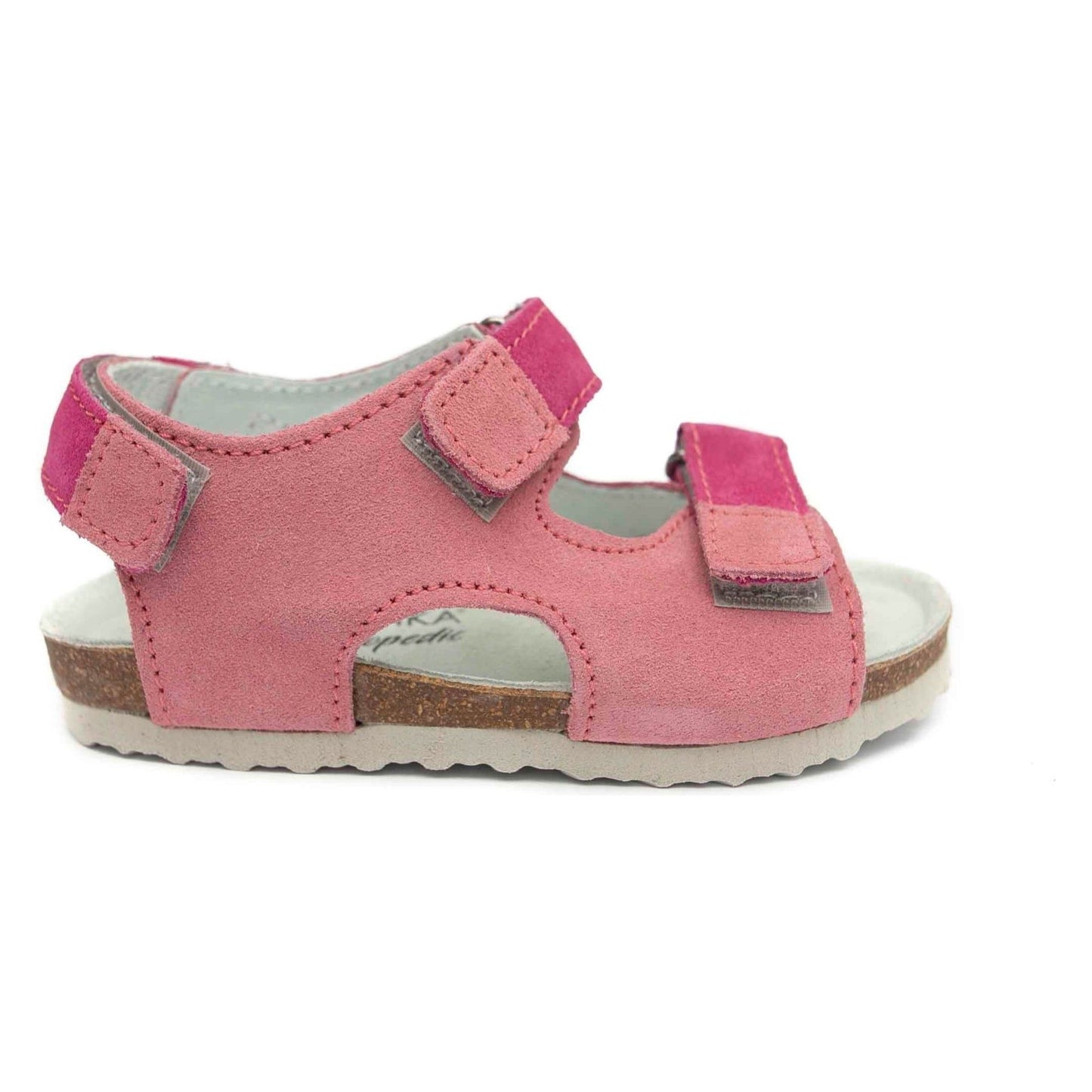 Cork orthopedic sandals for older girls, PROTETIKA brand. High arch support, deep heel foot bed, genuine leather insole.