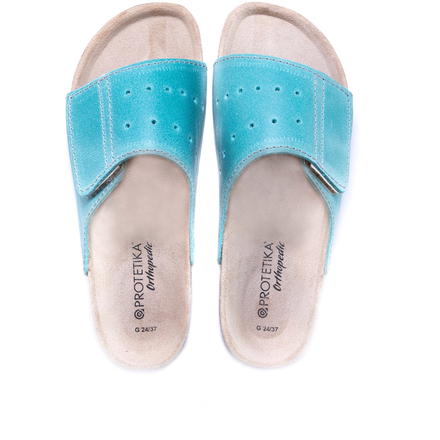 T56: color 54 - turquoise ladies orthotic sandals - feelgoodshoes.ae