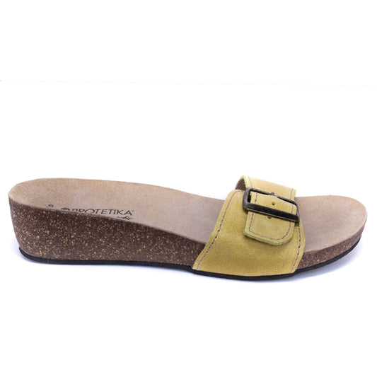 T84: color 70 - yellow ladies orthotic wedge sandals - feelgoodshoes.ae