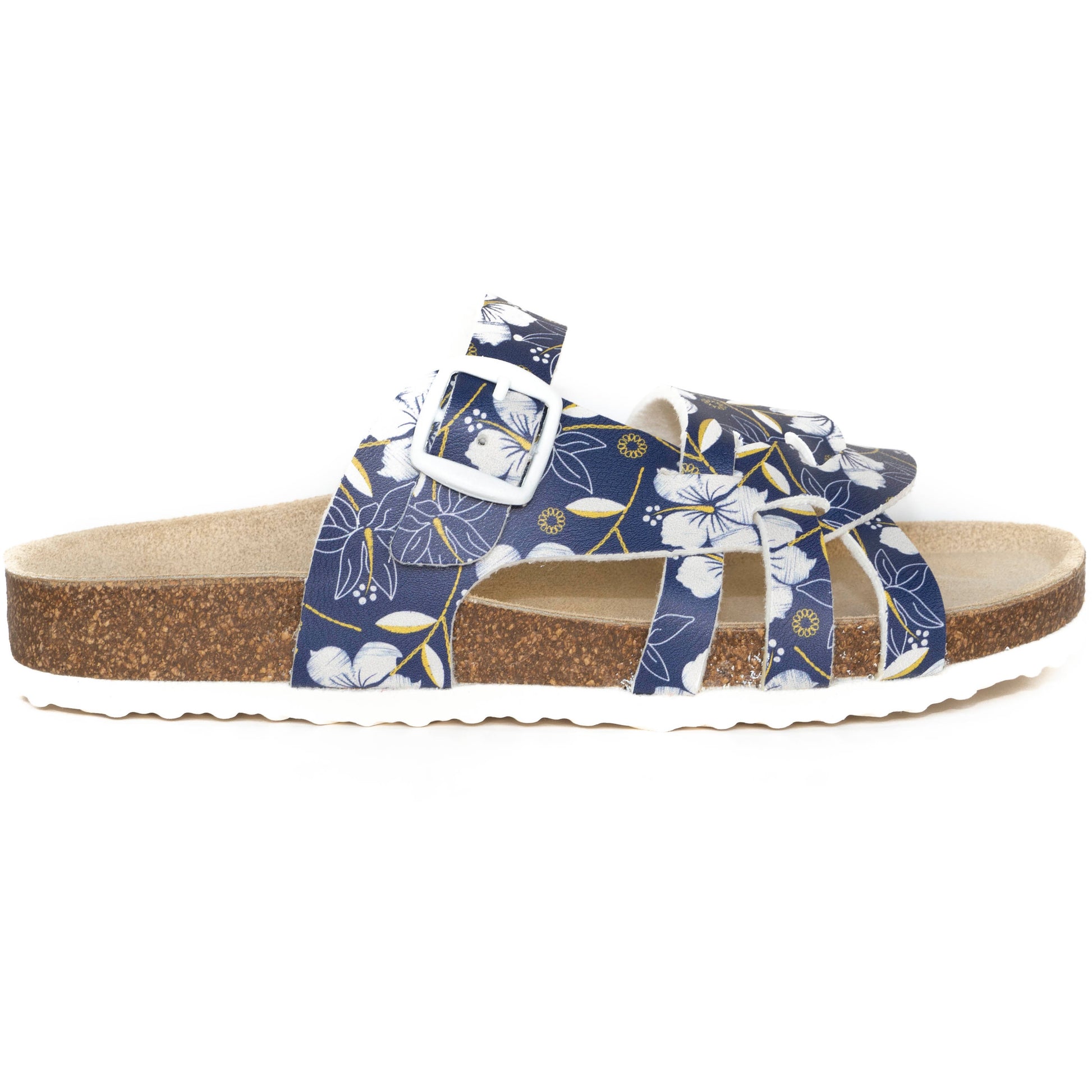 T90: colour 96- white blue ladies orthotic sandals - feelgoodshoes.ae