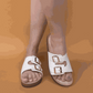 T92: colour croco cream ladies orthotic sandals - feelgoodshoes.ae