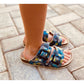 orthotic older girls/boys sandals : T94: blue green yellow - feelgoodshoes.ae
