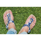 T96: colour 96 - white blue ladies orthotic sandals - feelgoodshoes.ae