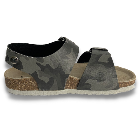 orthopedic older girls/boys sandals : T97: grey camouflage - feelgoodshoes.ae