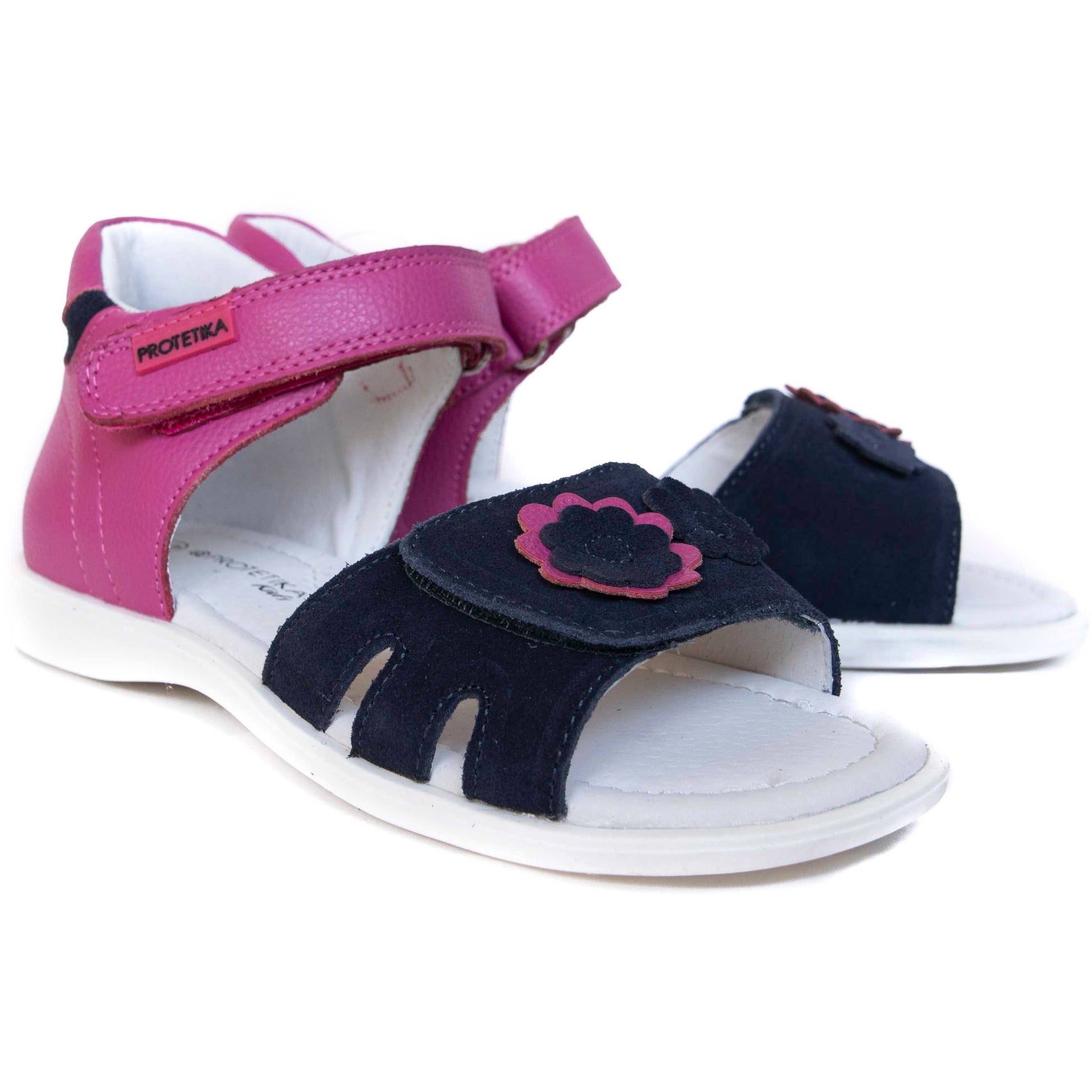 TIANA older girls arch support pink black sandals - feelgoodshoes.ae