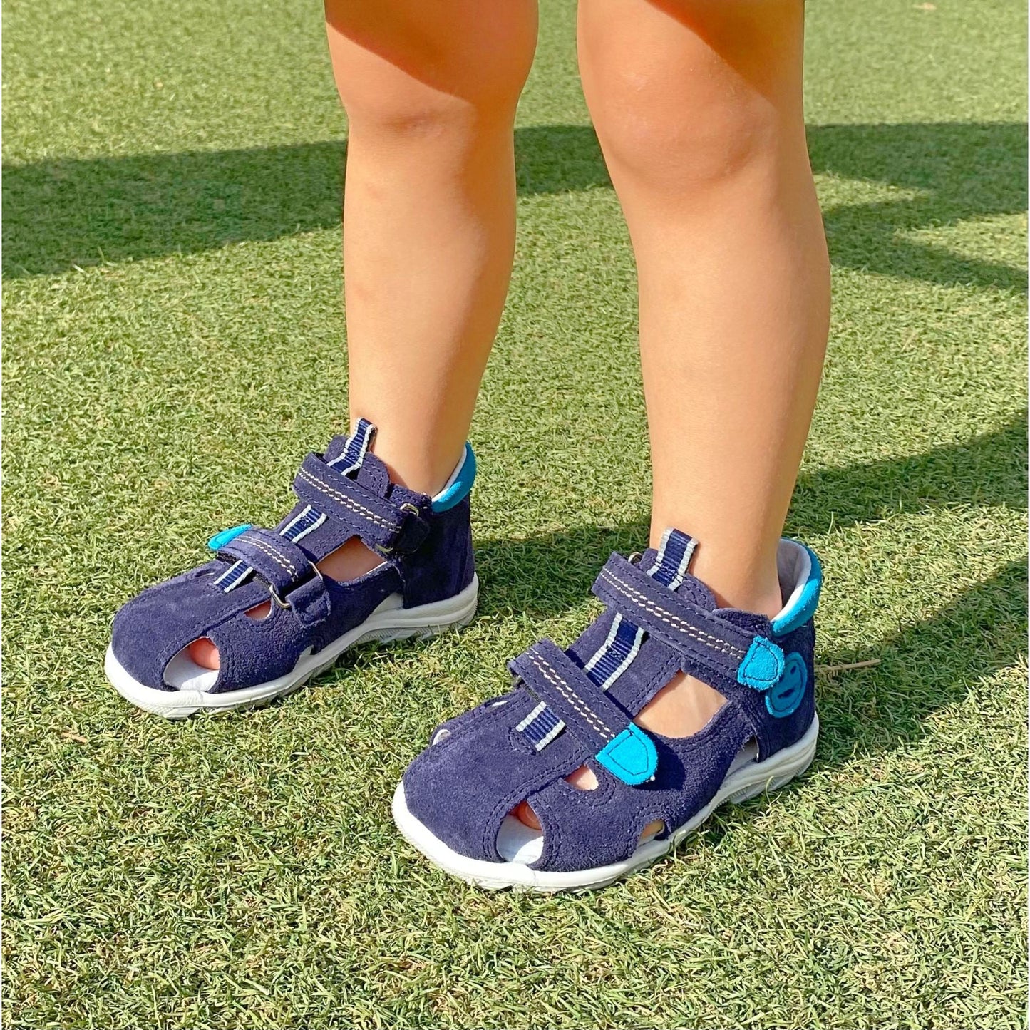 orthopedic toddler boy sandals: T102: color blue turquoise - feelgoodshoes.ae